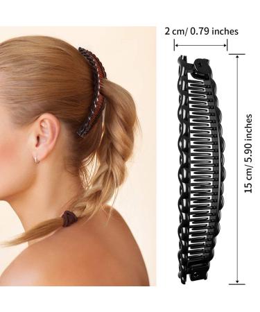 Vintage Banana Hair Clips | Nalcy 6-Piece Set for Long Hair - Ideal Fish Comb Clips for Women & Girls - Buy Online on GoSupps.com