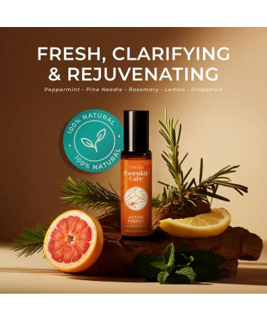 Active Energy & Peace Roll On Set - Essential Oils Aromatherapy Roll On with Essential Oil Set - 2x0.34 fl oz - Gya Labs - Buy Online on GoSupps.com