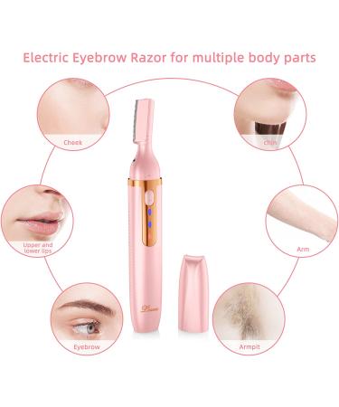 Pink Electric Eyebrow Trimmer & Hair Remover - Painless Cordless Razor for Face, Lips & Bikini - Buy Online on GoSupps.com