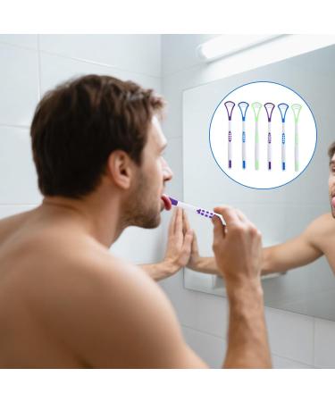 Set of 6 Tongue Scrapers 2in1 for Adults and Children Tongue Scraper Tongue Cleaner for Removing Bad Breath Improves Your Oral Hygiene - Buy Online on GoSupps.com
