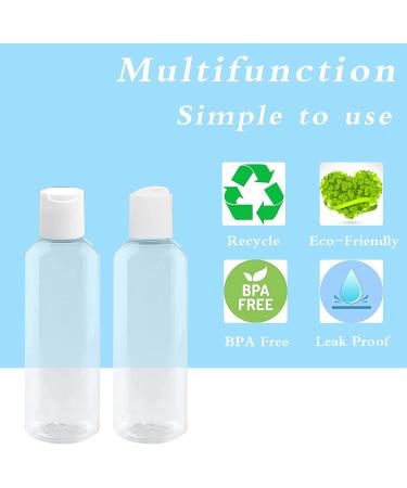 24 Pack 4oz Clear Plastic Travel Bottles with Flip Cap - Refillable Containers for Shampoo, Soap, Lotion & Cream - Buy Online on GoSupps.com