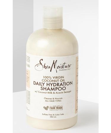 SheaMoisture Daily Hydration 100% Virgin Coconut Oil Shampoo - Silicone & Sulphate Free - 384 ml - Buy Online on GoSupps.com