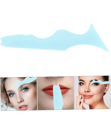 Mikinona 2pcs Silicone Beauty Ruler Blue Mascara Eyeshadow Auxiliary Guard Pads Eyeliner Makeup Bag for - Buy Online on GoSupps.com