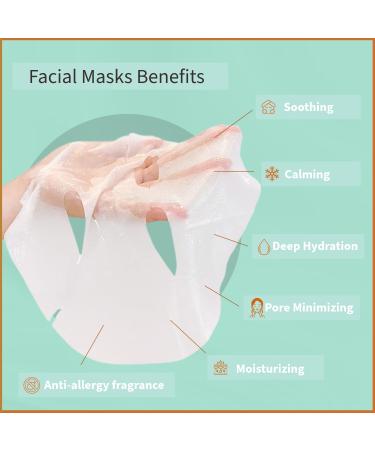 YoungMe Soothing Glam Facial Sheet Mask - 12 Sheets | Korean Skincare for Sensitive & All Skin Types - Deep Hydration & Soothing Care - Buy Online on GoSupps.com