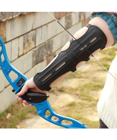 SOPOGER Archery Arm Guard - Adjustable Extended Forearm Protector for Youth & Adults | Lightweight PU Leather | 4-Strap Buckles | Ideal for Shooting & Hunting - 11.8 Inch - Buy Online on GoSupps.com
