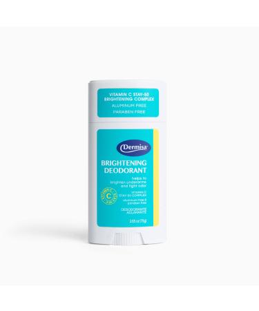Dermisa Brightening Deodorant | with Vitamin C Stay-50 | ALUMINUM FREE PARABEN FREE VEGAN & BAKING SODA FREE | 2.65 OZ | 1-PACK