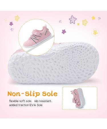 JOINFREE Baby Sneakers 6-12 Months Pink | Soft Anti-Slip Sole Infant Toddler Shoes | Breathable Athletic First Walkers - Buy Online on GoSupps.com