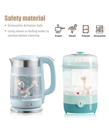 Buy Share & Care BPA-Free Silicon Giraffe Baby Bite Ring Toys - 2 Set for Gum Pain Relief | Perfect for Infants 3 Months+ - Buy Online on GoSupps.com