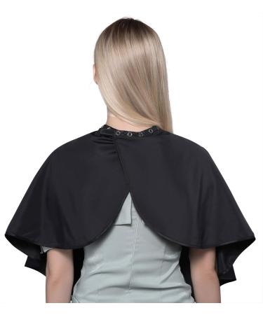 PERFEHAIR Short Makeup Comb Out Cape - Professional Hair Styling & Barber Cape for Salon Use - Black - Buy Online on GoSupps.com