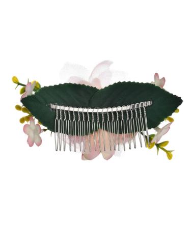 DOITOOL 1pc Hair Barrettes Hair Clip Tiara Bride Comb Hair Comb for Bride Fabric Flower Comb Bridal Hair Comb Flower Hair Comb Wedding Hair Comb Hairpin Headgear Hair Fork