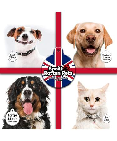 Spoilt Rotten Pets Dog Face Tag Lots of Breeds & Tag Colours to Choose from Tag Pet Identity Cat or Dog Tag Custom Printed with Your Contact Details - Buy Online on GoSupps.com