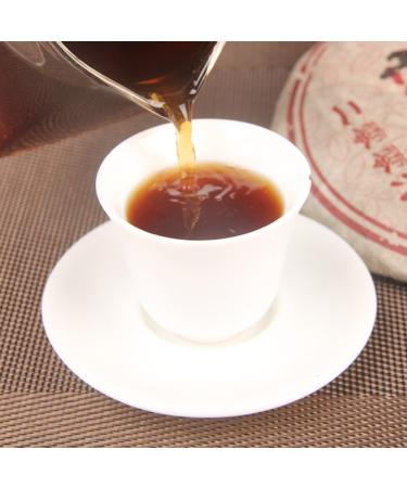 HQZM 10 Year Old Puerh Black Tea 357g Yunnan Bulang Mountain Imperial Puer Ripe Tea Cake - Buy Online on GoSupps.com