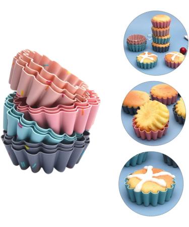 Alipis 24 Pcs Silicone Muffin Cup Packing Paper Silicone Baking Cup Mini Baking Gadgets Pudding Cake Stand 7.5X6.3CMx2pcs Assorted Colorx2pcs - Buy Online on GoSupps.com