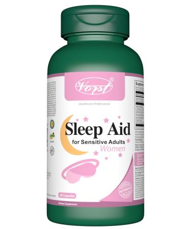 VORST Natural Sleep Aid Supplement for Women 60 Capsules | Powder Pills | 1 Bottle 60 count (Pack of 1)