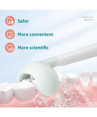 RAZOKO 3 Sided Toothbrush for Kids - Gentle Triple-Angle Training Toothbrush for Toddlers - Effective Oral Care with Great Angle Bristles - Buy Online on GoSupps.com