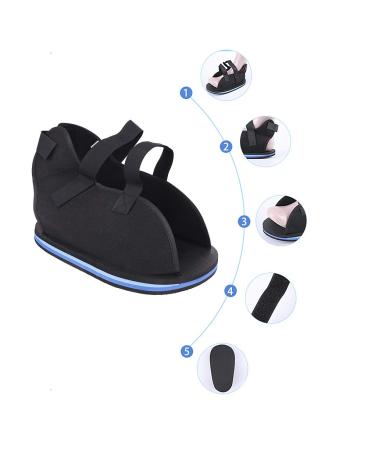 Cast Shoes for Post-Operation Recovery | Adjustable Open Toe Gypsum Foot Fracture Surgery Orthoshoes | Anti-Slip Black Valgus Shoes - Buy Online on GoSupps.com