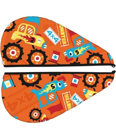 Shop Monster Truck Microfiber Hair Towel - Soft Super Absorbent Quick-Dry Wrap for Long Curly & Thick Hair | Coral Velvet - Buy Online on GoSupps.com