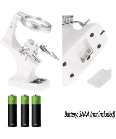 Professional LED 3X 4.5X Magnifying Lamp USB Clip On Optical Glass Magnifier Lens Metal Clamp/Red Full of Stars - Buy Online on GoSupps.com