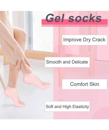 Silicone Moisturizing Socks for Cracked Skin - 3 Pairs Anti-Slip Aloe Gel Socks for Men & Women - Buy Online on GoSupps.com