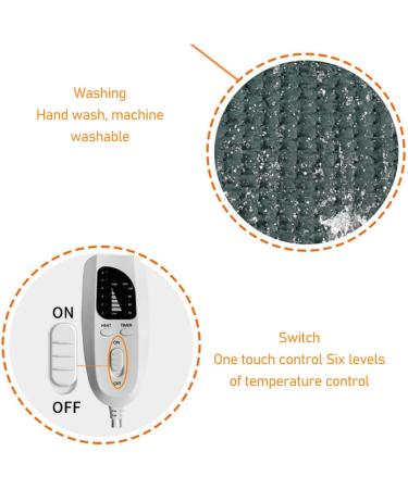 Socobeta Fast Warming Scarf | Dark Gray Neck & Shoulder Heating Pillow | 6-Stage Temperature Adjustment | EU 220-240V - Buy Online on GoSupps.com