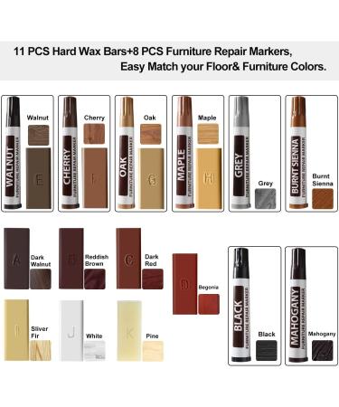 Wood Floor Furniture Repair Kit- Laminate Vinyl Hardwood Floor Repair Kit Wax Wood Filler Kit Touch Up Marker Pens Cover Scratches  Stains  Cracks  Holes for Wooden Floor  Door  Cabinet  Table  Stairs - Buy Online on GoSupps.com