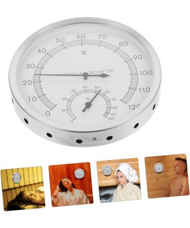 Buy Homoyoyo 5ST Sauna Moisture Thermometer - Digital Wall Clock & Outdoor Thermometer | Stainless Steel 12.7x12.7cm | 5PC Set - Buy Online on GoSupps.com