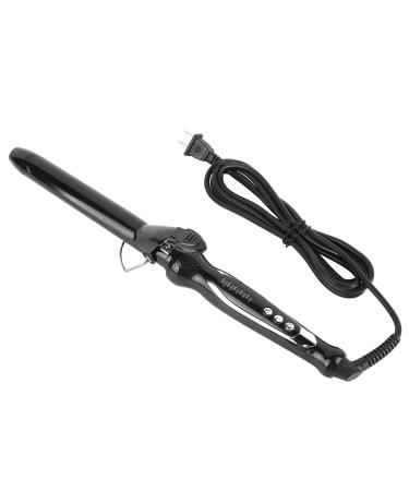 Hair Curling Wand Adjustable Temperature Curling Iron Portable Multifunctional for Home Travel (Black)