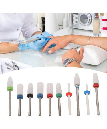 MOUMOUTEN Nail Drill Bits Ceramic Manicure Pedicure Bits Manicure Dustproof Nail Grinding Head Set for Manicure Pedicure Home Salon - Buy Online on GoSupps.com
