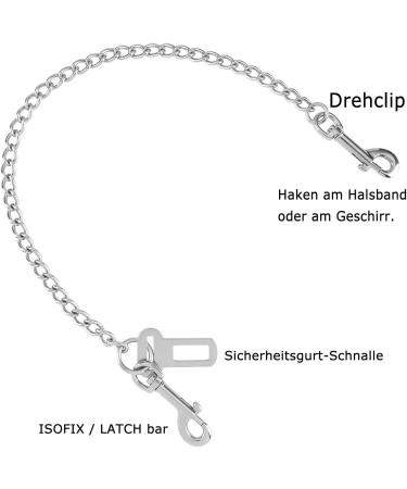 Acungji 304 Stainless Steel Dog Safety Belt | Bite-Resistant Car Harness for Dogs & Cats | 85cm Durable Pet Leash - Buy Online on GoSupps.com