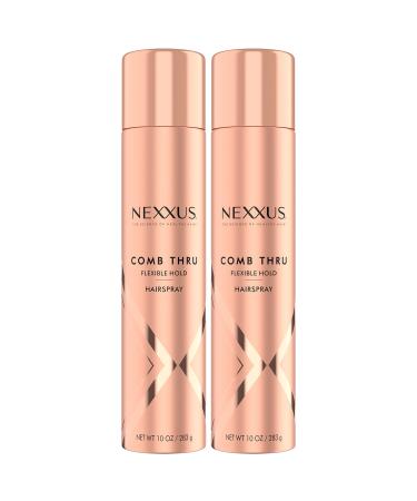Nexxus Flexible Hold Hairspray Comb Thru for a Lightweight Brushable Hold with StyleProtect Technology 10 oz (Pack of 2)