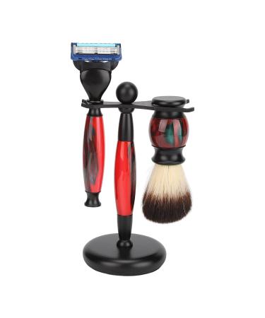 Premium 3-Piece Shaving Brush Set - Lightweight Resin Holder for Men | Portable Beard Grooming Essential - Buy Online on GoSupps.com