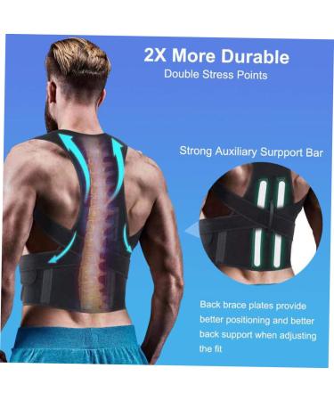Hunchback Belt Straightener Brace - Winter Waist Support & Heating Pad for Posture Cramps & Comfort | Black Orthotics for Students & Households - Buy Online on GoSupps.com