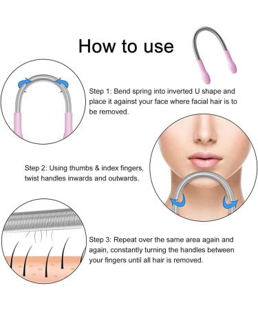4Pcs Clyhon Facial Hair Remover Spring Threader Set - Pink Threading Tools - Buy Online on GoSupps.com
