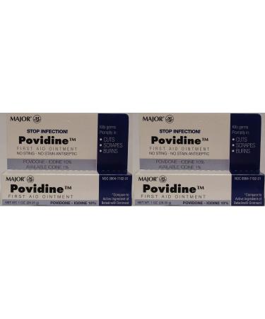 Povidone Iodine 10% Generic for Betadine Ointment 1 oz. Tube Pack of 2 Tubes Total 2 oz.