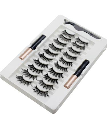 TONXX 10 Pairs Magnetic Eyelashes and Eyeliner Kit Reusable 3D Magnetic False Lashes Extension Needed for Makeup 4# - Buy Online on GoSupps.com