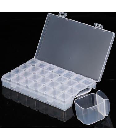 Natudeco 28 Grids Nail Rhinestone Box Craft Bead Storage Box Replaceable Nail Embellishment Storage Box for Jewel Crystal - Buy Online on GoSupps.com