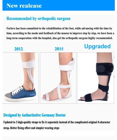 AFO Drop Foot Brace - Medical Ankle Foot Orthosis Support for Foot Drop | Large Left Size - Buy Online on GoSupps.com