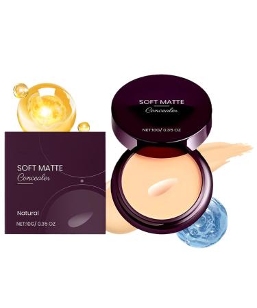 Anti-Cernes Soft Matte Haute Couvrance | Cr me Correctrice Matifiante Anti-Brillance Soin Longue Tenue 10G L ger pour Voyage v nement Quotidien Ext rieur Couleur naturelle