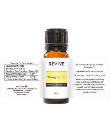 Ylang Ylang Essential Oil | 100% Pure Therapeutic Grade | REVIVE | Diffuser Aromatherapy Skin & Hair Care - International Shipping Available - Buy Online on GoSupps.com