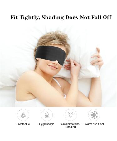 Sleep Mask & Hearing Protection Plugs Set - 1 Sleep Mask + 4 Ear Plugs | Adjustable Soft Breathable - Perfect for Travel & Home - Unisex Black - Buy Online on GoSupps.com