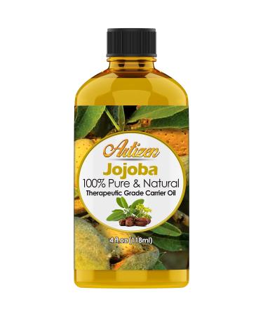 100% Pure Jojoba Oil (HUGE 4OZ BOTTLE) All-Natural Jojoba Oil - Cold Pressed - Perfect Moisturizer for Hair, Skin, Face, and Hair