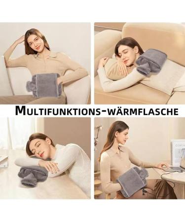 Buy Large 3L Plush Hot Water Bottle with Fluffy Cover | XXL Cozy Heat Bottle & Hand Warmer | Ideal for Men & Women - Buy Online on GoSupps.com