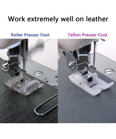 2 Pcs Roller & Zigzag Teflon Sewing Machine Presser Foot Set - Compatible with Singer, Brother, Babylock, & More - Low Shank Simplicity Sewing Machine Accessories - Buy Online on GoSupps.com