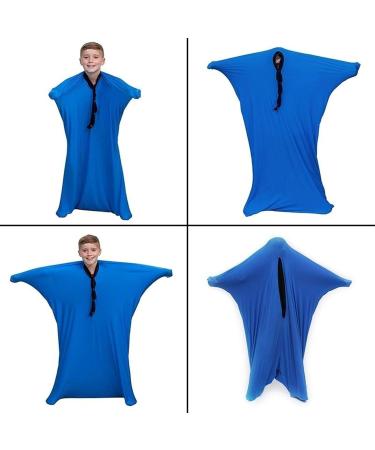 XL Blue Sensory Body Sock for Autism | Breathable & Stretchy Cuddling Fabric for Deep Pressure | Calming Sensory Training for Children Adults & Teenagers - Buy Online on GoSupps.com