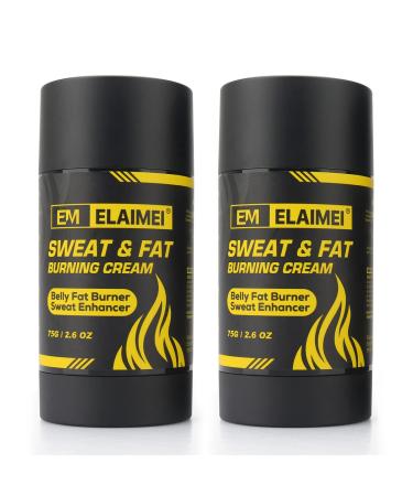 ELAIMEI Hot Gel Cream Fat Burning Sweat Cream Weight Loss Workout Enhancer Gel for Belly Slimming Cream for Tummy Anti Cellulite Cream for Body for Women and Men (2 PCS)