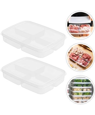 2pcs Box Refrigerator Storage Box Fridge Stackable Produce Saver Clear Meat Container Food Fruit - Buy Online on GoSupps.com