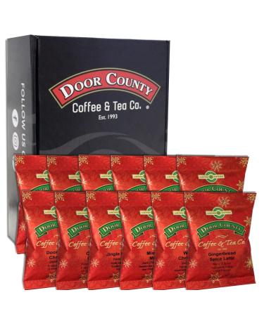 Gourmet Holiday Flavored Coffee, Door County Coffee, 12 Full-Pot Bags, Holiday Coffee Gift Set