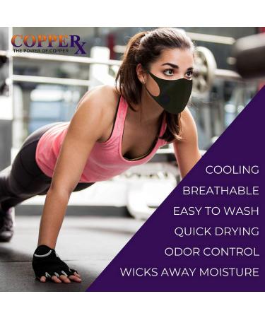 Buy Reusable Copper Black Cloth Face Mask | Comfortable & Cooling | Blocks UV for Adults - Buy Online on GoSupps.com