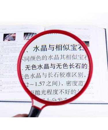 Glass 10 Times The Elderly Read Handheld HD Glass Large Diameter 130mm Reading Book 13cm Diameter Glass Lens Non Slip Handle Without Lamp Good Times - Buy Online on GoSupps.com