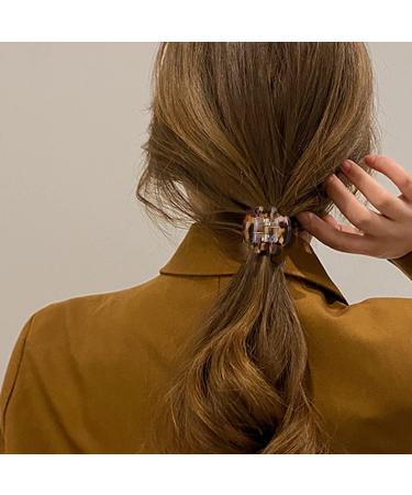 Stylish Tortoise Shell Hair Clips for Women & Girls - 4 Pcs Mini Hair Claws, Non-Slip Jaw Clamp for Thin & Thick Hair - Buy Online on GoSupps.com